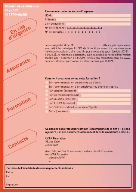 TÃ©lÃ©chargez le descriptif et votre dossier de candidature - Ucpa