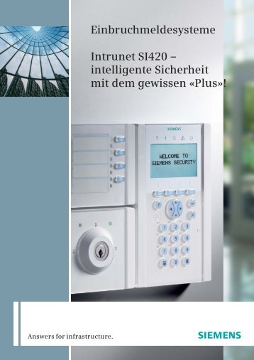 Einbruchmeldesysteme Intrunet SI420 Ã¢Â€Â“ intelligente Sicherheit mit ...