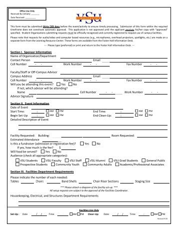 Facility Request Form Document