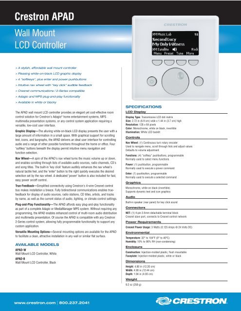 Crestron Apad Custom Controls