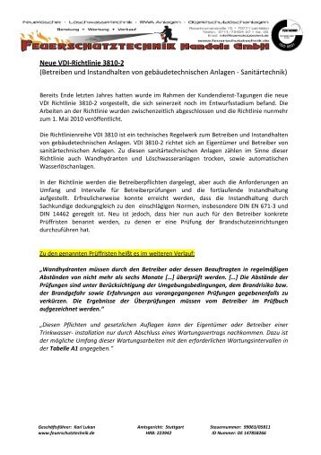 Neue VDI-Richtlinie 3810-2