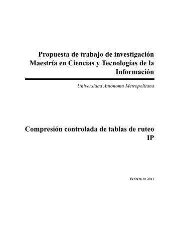 Propuesta de trabajo de investigaciÃ³n MaestrÃ­a en Ciencias y ...