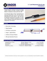 Low Pressure Filters - Vacco