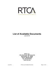 List of Available Documents - RTCA