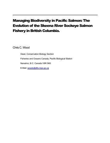 Managing biodiversity in Pacific salmon - UC Davis Geology