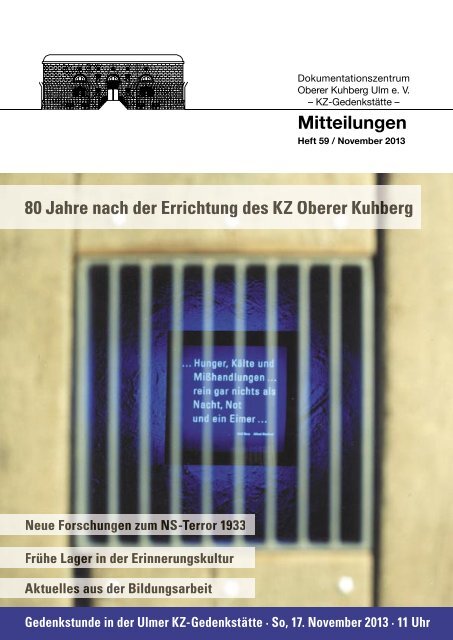 Mitteilungen / Heft 59 / November 2013 (PDF)