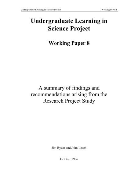 implications of findings dissertation