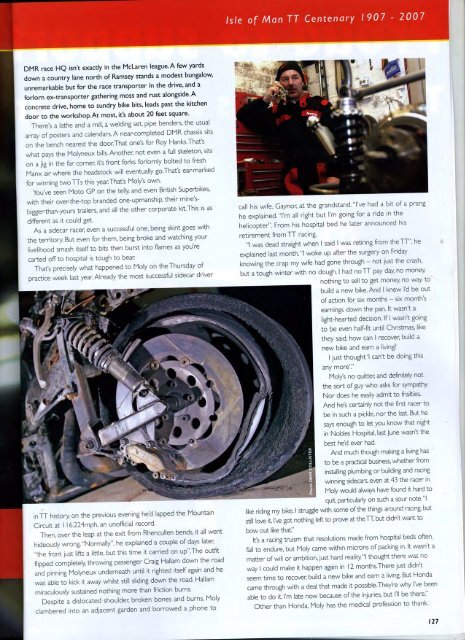 Dave Molyneux TT Article 2007 - ShoulderDoc.co.uk