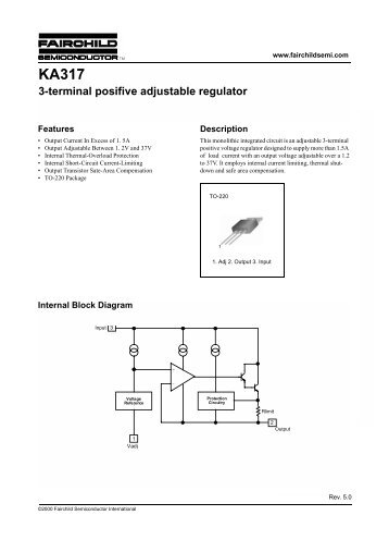 KA317 3-Terminal Posifive Adjustable Regulator