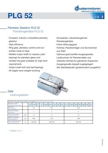 PLG 52 - Dunkermotoren