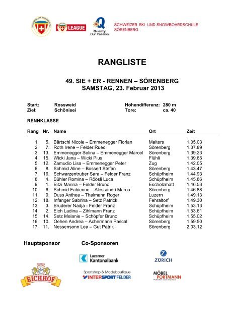 Rangliste