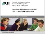 SP 12: Kraftfahrzeugtechnik - Institut fÃ¼r Fahrzeugsystemtechnik - KIT