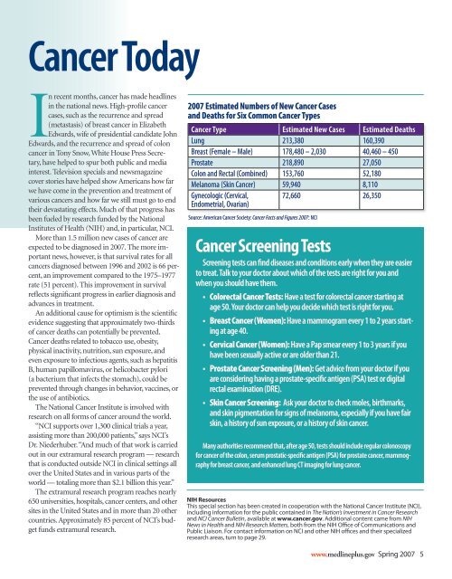 Sam Donaldson's cancer survival tips - National Library of Medicine ...