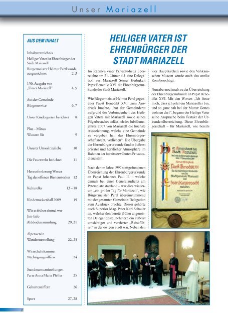 Ausgabe April 2011 - Stadt Mariazell