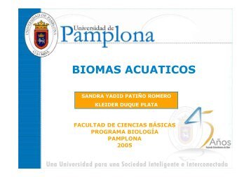 Biomas acuaticos PPT - Bibliotecas de la Universidad de Pamplona