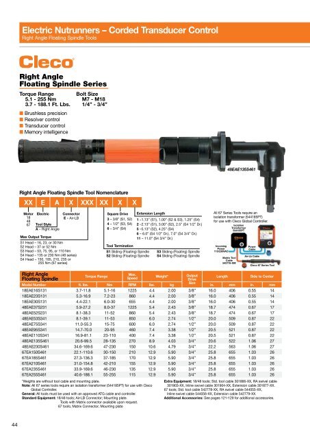 Electric Nutrunners â Corded Transducer Control - Apex Tool Group ...