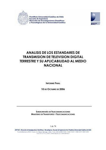 analisis de los estandares de transmision de television digital ...