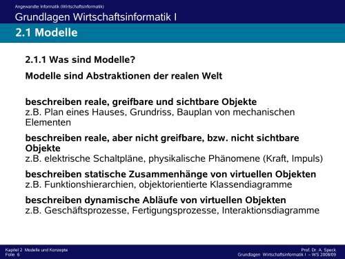 2.3 Prozesse und Prozessmodelle 2.3.2 ARIS Modellierung