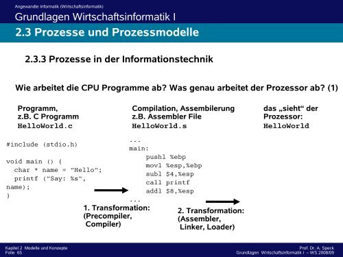 2.3 Prozesse und Prozessmodelle 2.3.2 ARIS Modellierung