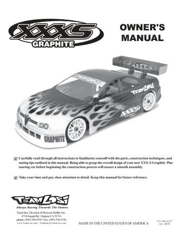 XXX-S Manual - Team Losi Racing