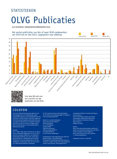 Onze Lieve Wetenschap april 2013 - Olvg