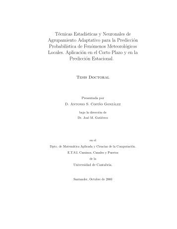 TÃ©cnicas EstadÂ´Ä±sticas y Neuronales de Agrupamiento Adaptativo ...