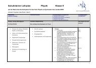 Schulinterner Lehrplan Physik Klasse 9