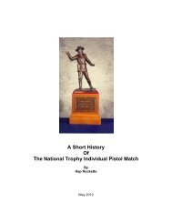 A Short History Of The National Trophy Individual Pistol Match