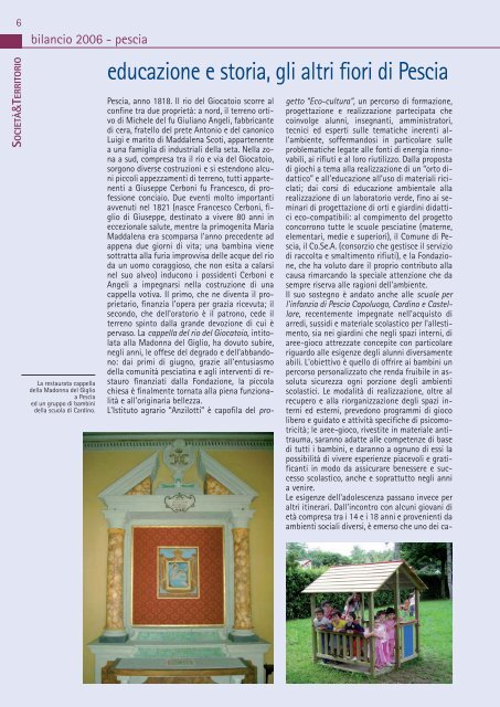 n.19 - Aprile/Agosto 2007 - Fondazione Cassa di Risparmio di ...