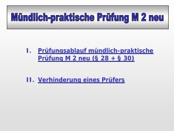 Ablauf mÃ¼ndlich-Praktische PrÃ¼fung M2 neu