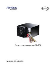 fuente de alimentaciÃ³n cp-850 manual del usuario - Antec