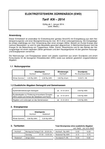 Tarif KN - 2014