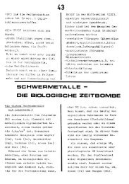 SCHWERMETALLE - DIE BIOLOGISCHE ZEITBOMBE