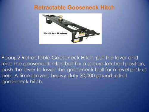 Gooseneck trailer hitches