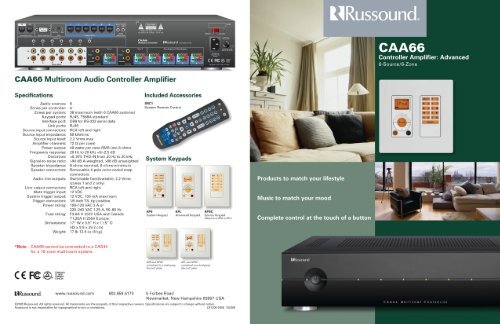 Russound CAA66 Multiroom Audio Controller Brochure - TransTec