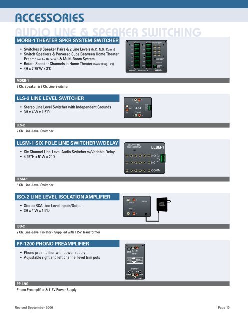 Audio Design Associates 2006/2007 Custom Installation Guide