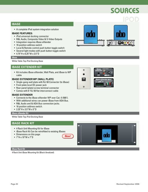 Audio Design Associates 2006/2007 Custom Installation Guide