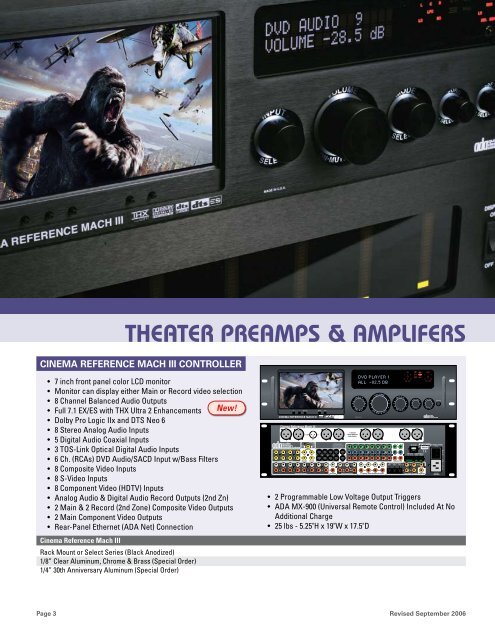 Audio Design Associates 2006/2007 Custom Installation Guide