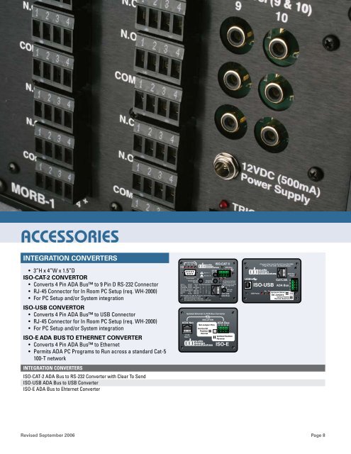 Audio Design Associates 2006/2007 Custom Installation Guide