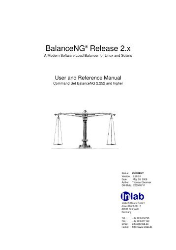 BalanceNG® Release 2.x - Inlab Software GmbH
