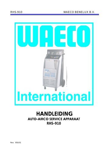Bedieningshandleiding in Nederlands - WAECO - AirCon Service