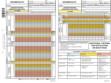 STANDARD PAEDIATRIC OBSERVATION CHART 1 TO 4 YEARS ...