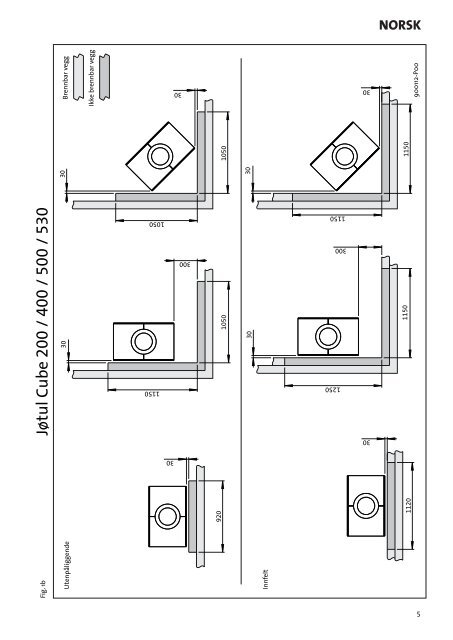 Monteringsvejledning - JÃ¸tul stoves and fireplaces