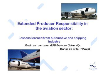 Extended Producer Responsibility in the aviation sector: - AELS