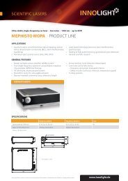 SCIENTIFIC LASERS MEPHISTO MOPA ... - InnoLight GmbH