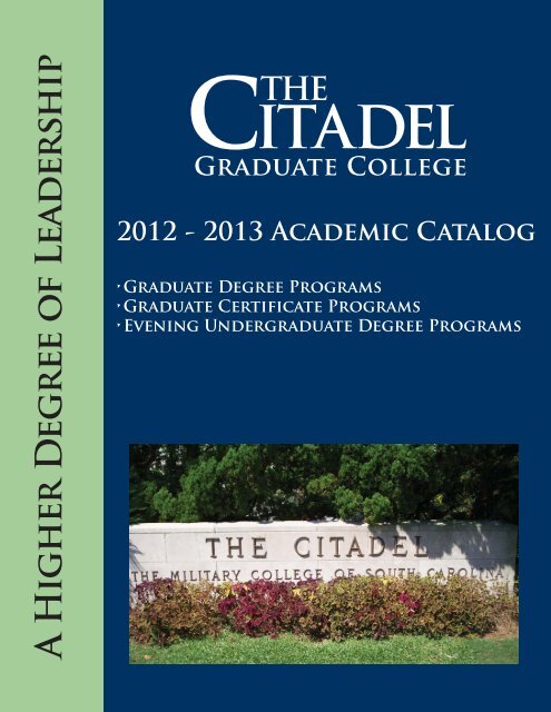 2012-2013 CGC Catalog.indd - The Citadel