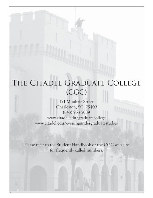 2012-2013 CGC Catalog.indd - The Citadel