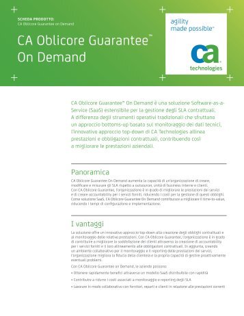 CA Oblicore Guaranteeâ¢ On Demand - CA Technologies