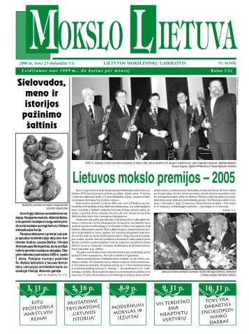 2006 m. kovo 23 â balandÅ¾io 5 Nr.6 - MOKSLAS plius