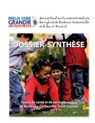 dossier-synthÃ¨se - CSSS de Bordeaux-Cartierville - Saint-Laurent